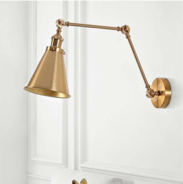 Rover 7 in. Adjustable Arm Metal Brass LED Wall Sconce